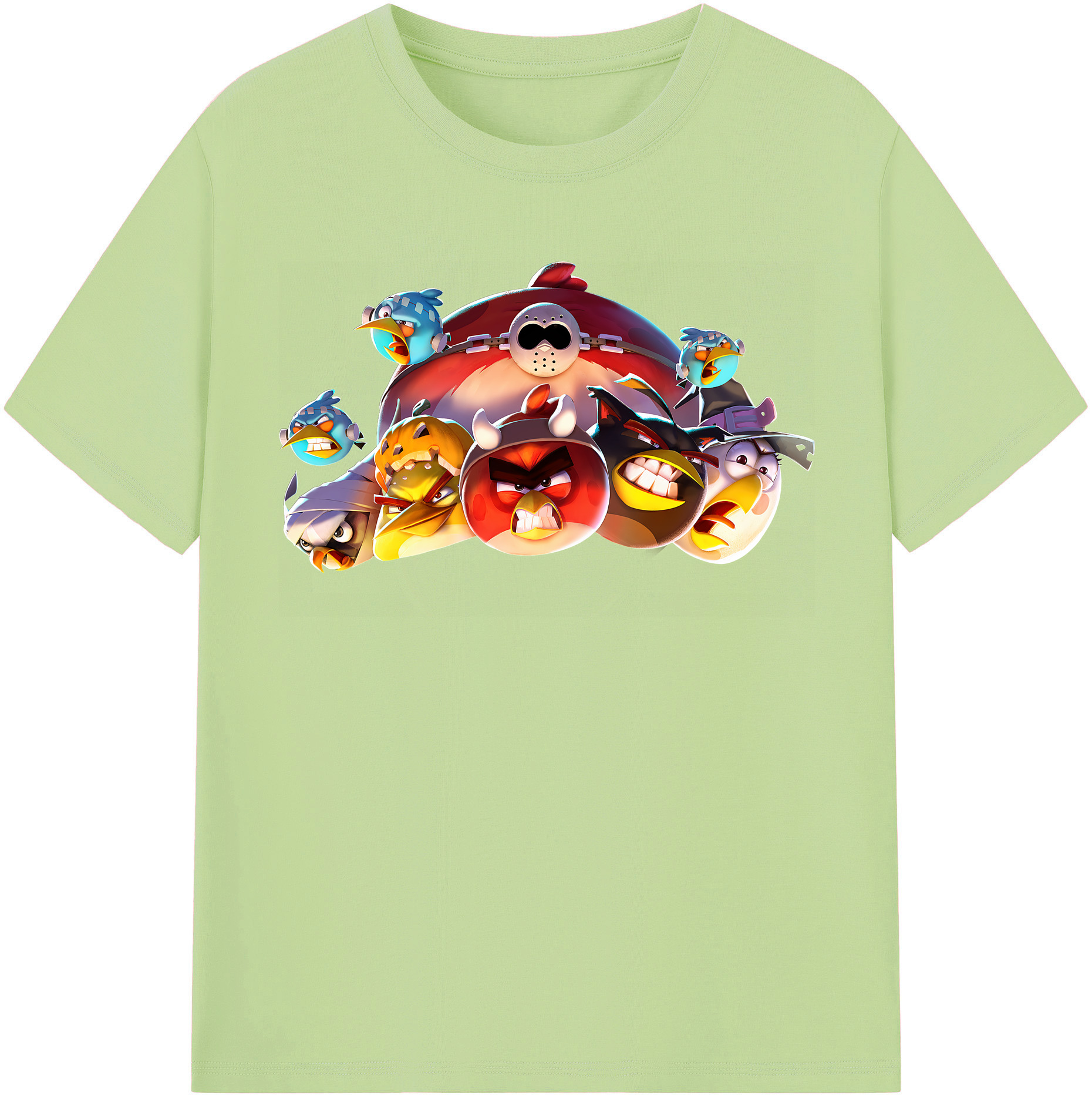 （画像用） Angry Birds アングリーバード 綿100％半袖Tシャツ（フロントプリント）